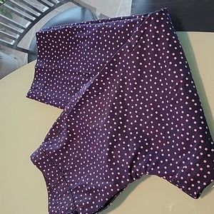 Talbot's. navy blue/pink polka dots capri. 14
